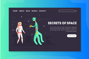 Secrets Of Space Landing Page