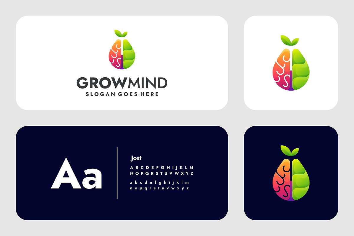 Gradient Modern Brain Leaf Puzzle, a Branding & Logo Template by Artnivora.Std (Photo 2 of 4)