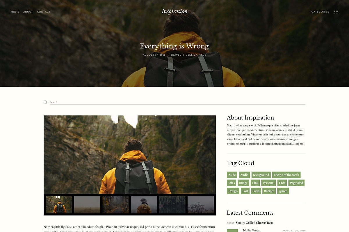 Inspiration — Lifestyle Blog PSD, a Templates & Theme by ScienteCraft (Photo 16 of 47)