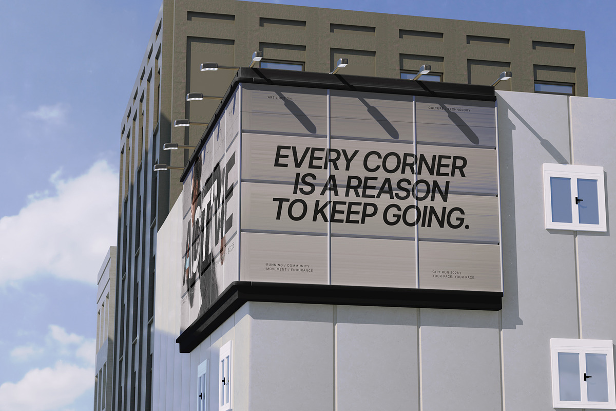 Corner Billboard Mockup, an Advertising Mockup by SLAB! Design (Photo 6 of 7)