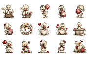 Cute Easter Ducks Clipart, an Illustration by CreationArt (Thumbnail 3 of 7)