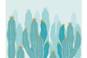 cactus deserts plants, an Illustration by studiogstock