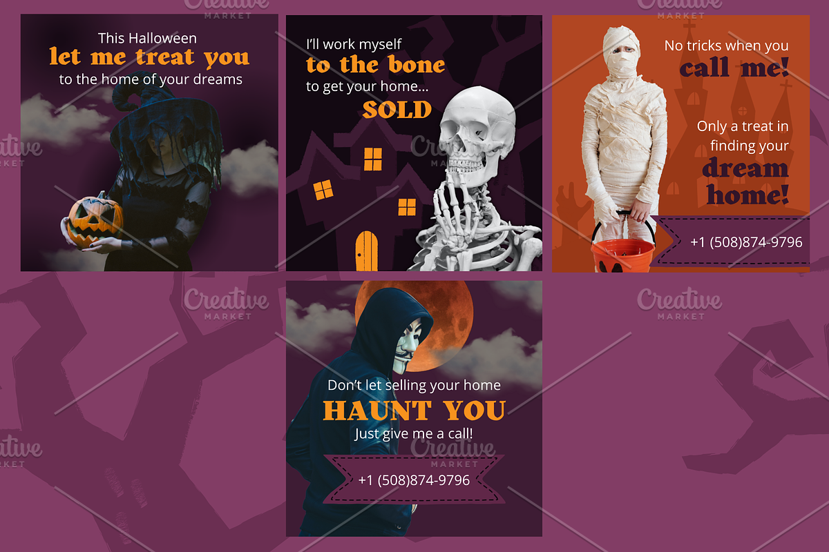 Halloween Real Estate Templates, a Social Media Template by DesignKora (Photo 7 of 7)