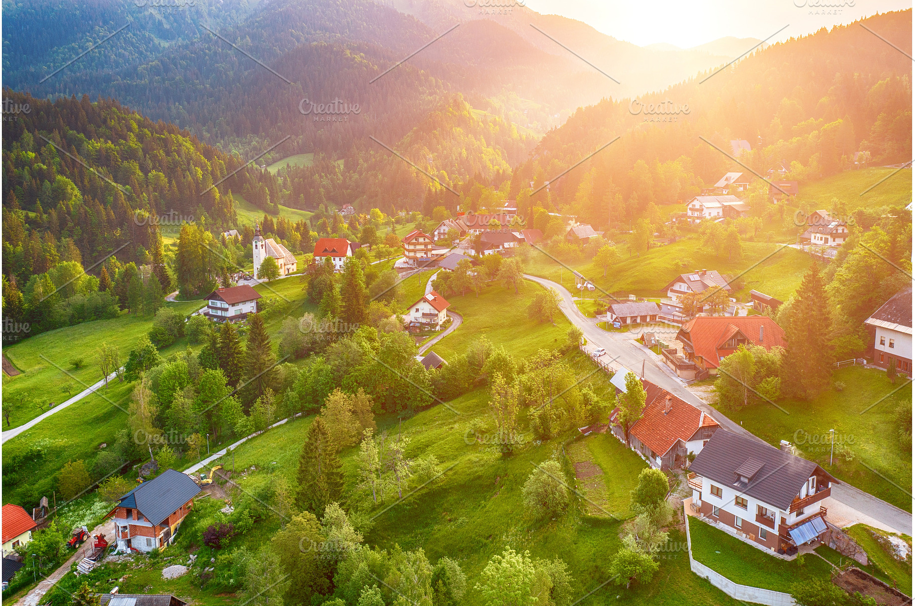 Calm idyllic village in Slovenian, a Nature Photo by Nature and travel