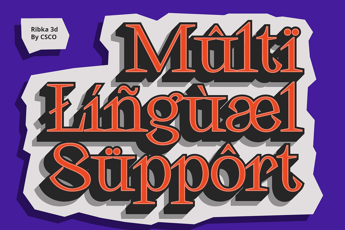 Ribka 3D, a Serif Font by Craft Supply Co. (Photo 3 of 8)