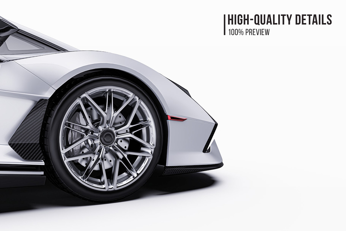 Hybrid Supercar Sport Coupe Set, an Advertising Mockup by Halal Graphic Studio (Photo 4 of 12)
