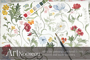 Watercolor Flower - Art Nouveau, a Decorative Illustration by Beigetime (Thumbnail 14 of 14)