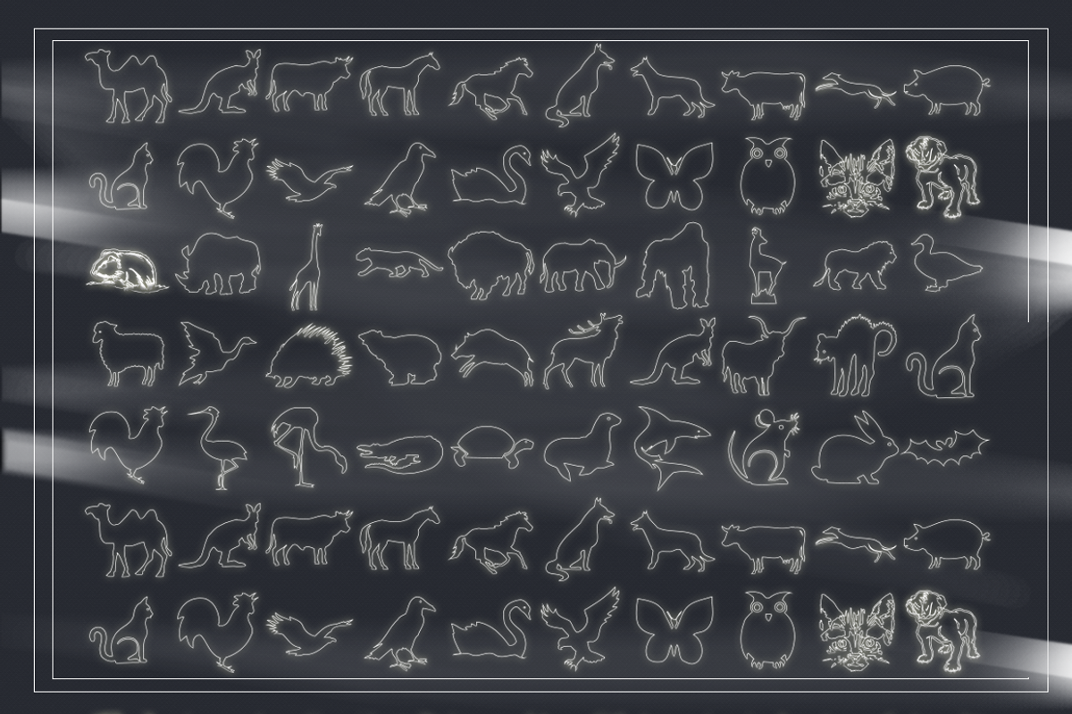 100 ANIMAL Silhouettes Vector Shapes preview 4