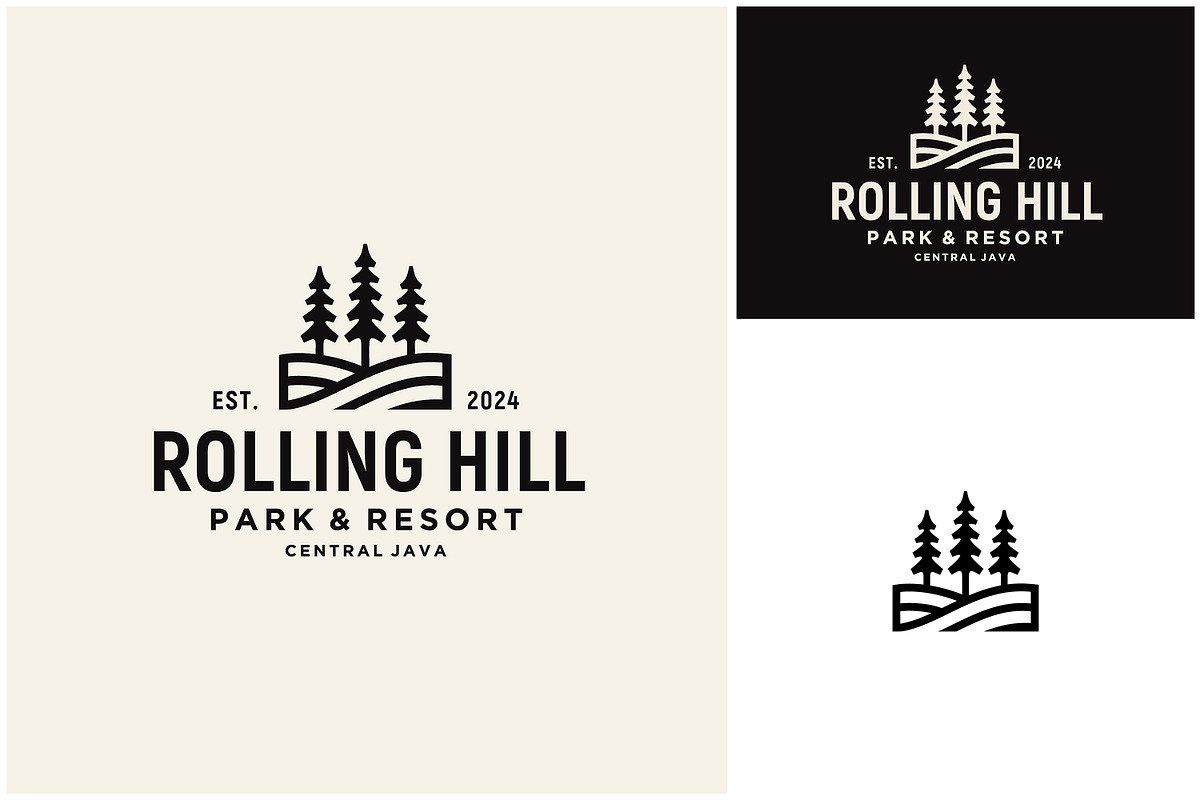 Cedar Pines Tree Rolling Hill Logo, a Branding & Logo Template by Enola99d (Photo 1 of 2)