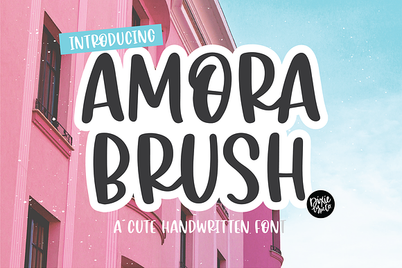 AMORA BRUSH Handwritten Font preview 8