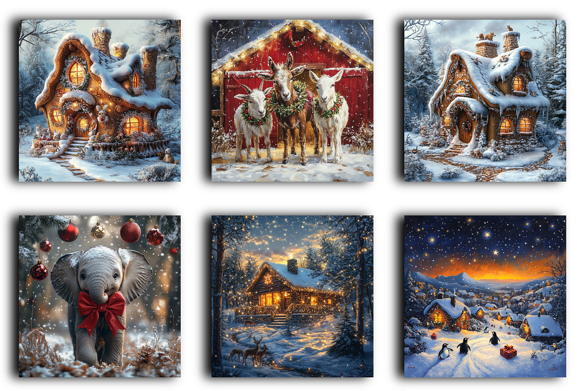 Christmas Animals Digital Background, an Animal Photo by RobertsArt (Photo 3 of 4)