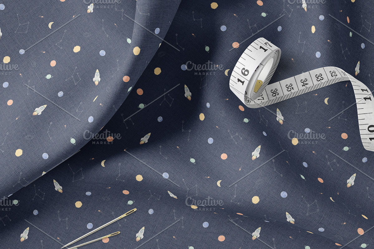 Cute Kids Space Seamless Patterns, a Pattern Graphic by Oksana Dovhopol Art (Photo 7 of 14)