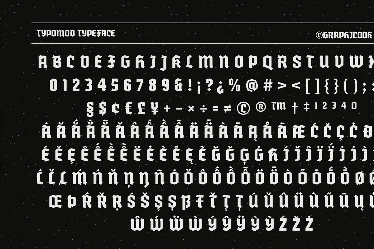 Typomod Modern Black Letter, a Blackletter Font by graphicook (Photo 2 of 10)