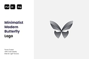 Minimalist Modern Butterfly Logo, a Branding & Logo Template by Luxury Logos (Thumbnail 1 of 4)