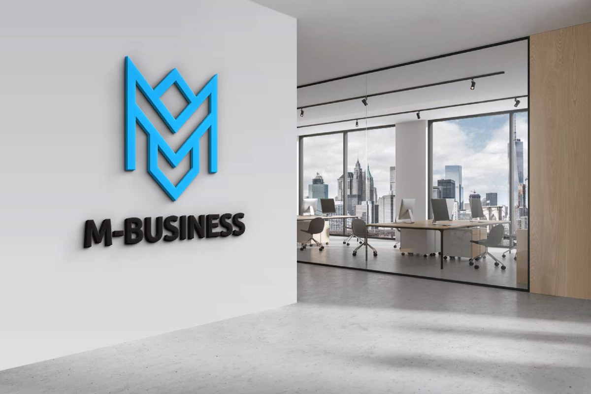 Blue M Letter Business Arrow Logo, a Branding & Logo Template by jongcreative (Photo 2 of 4)