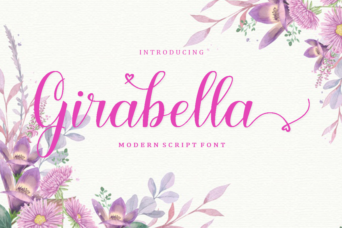 Girabella Script, a Script Font by Bosstype Studio (Photo 1 of 7)