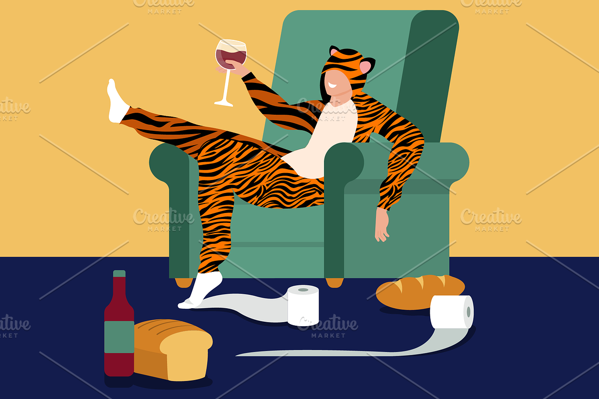 Stay Home Toilet Paper Poster, a Decorative Illustration by Queen of Infographics (Photo 3 of 3)