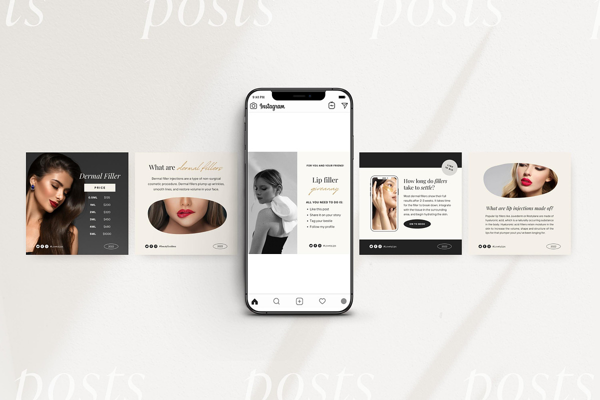 Aesthetic Nurse Injector templates, a Social Media Template by LiliesandBerries (Photo 19 of 23)