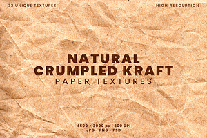 Natural Crumpled Kraft Paper Texture