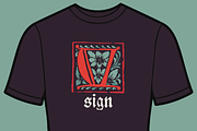 Tractatus Medieval initials font, a Blackletter Font by kaer_shop (Thumbnail 6 of 9)