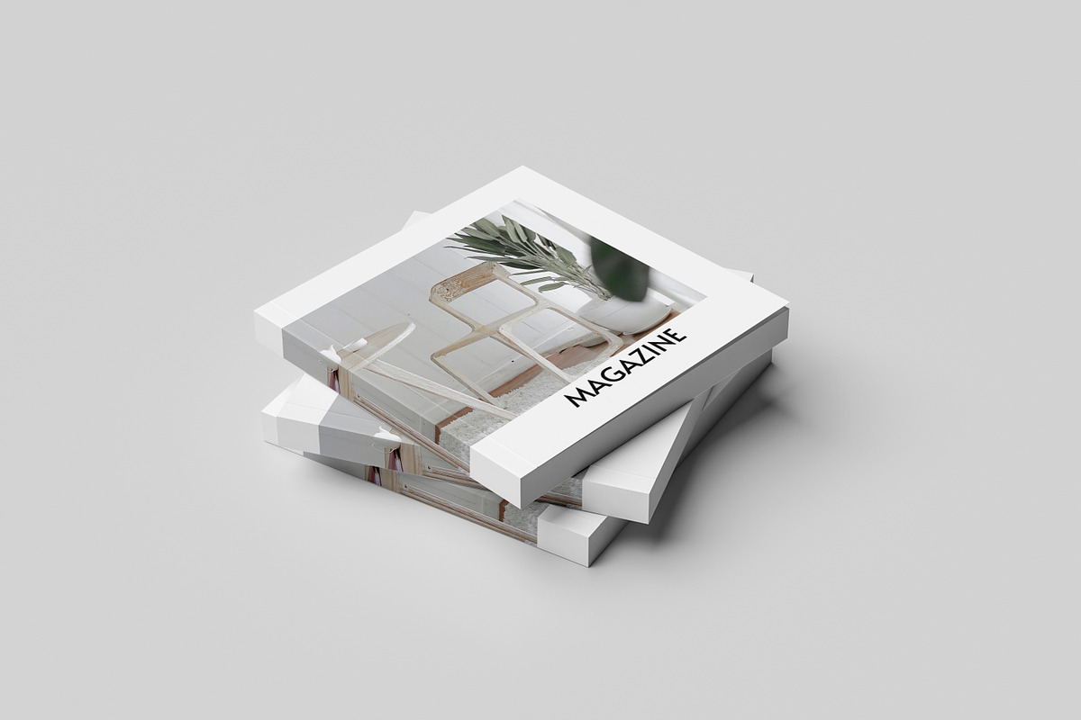 Square magazine mockup, a Magazine Template by Graphic_world89 (Photo 6 of 8)