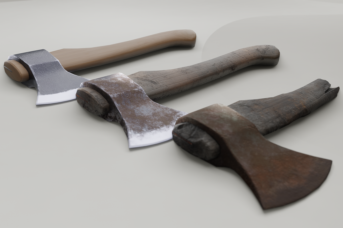 Axe set, an Object 3D Model by mockupzz (Photo 4 of 6)