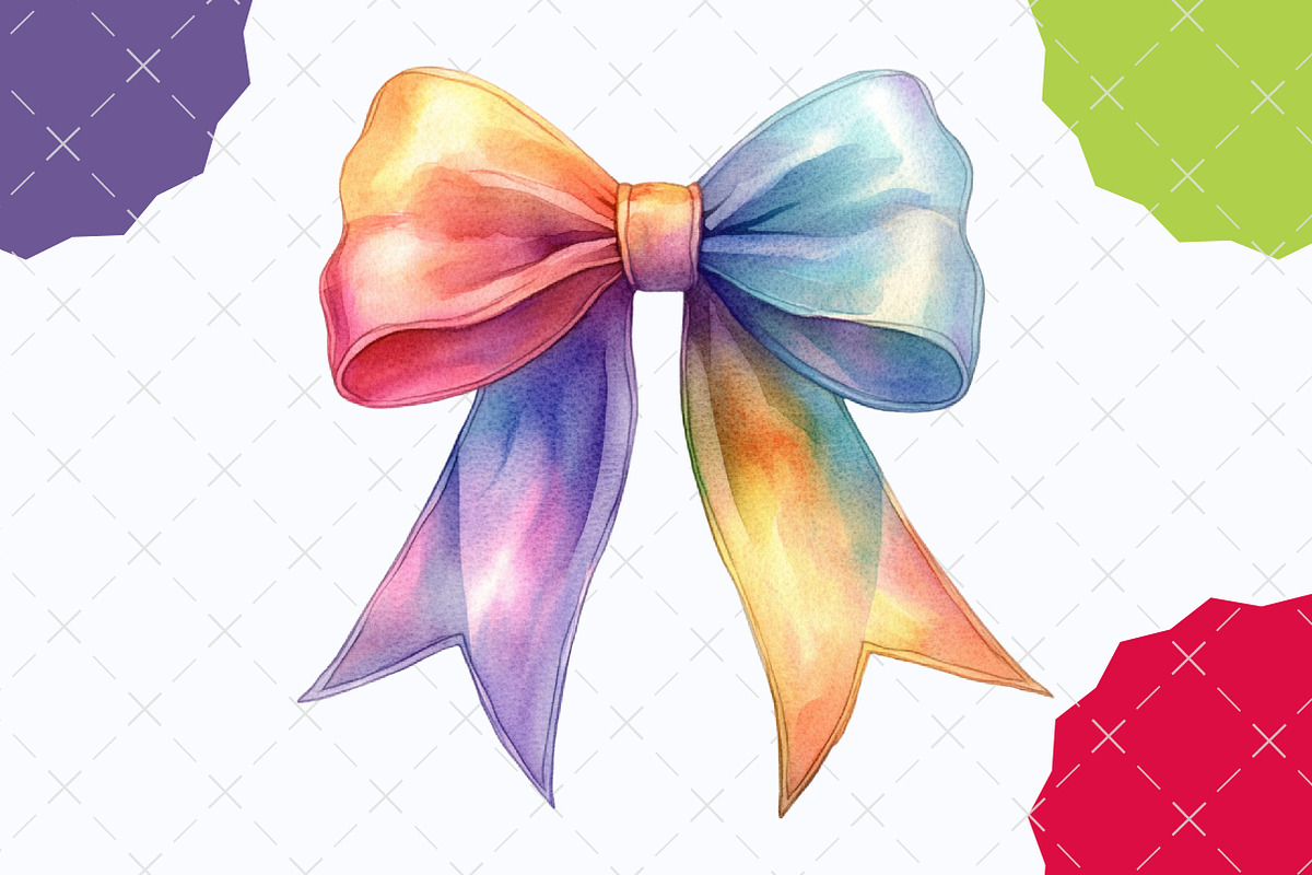 Iridescent Christmas Sublimation Cli, an Illustration by designcity5 (Photo 4 of 5)