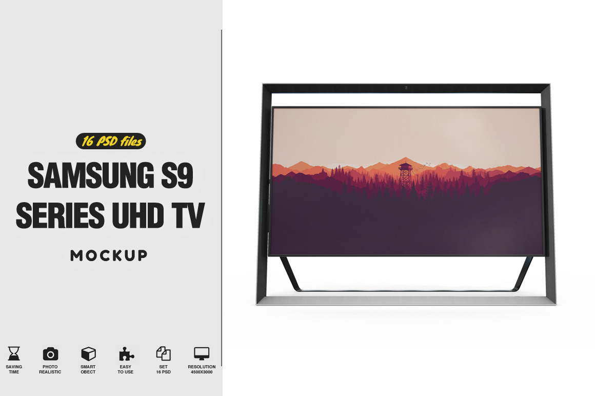 Samsung S9 Series Uhd 85tv by Pixelmockup  Creative Market
