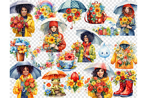 Rainy Day Clipart Spring Clipart