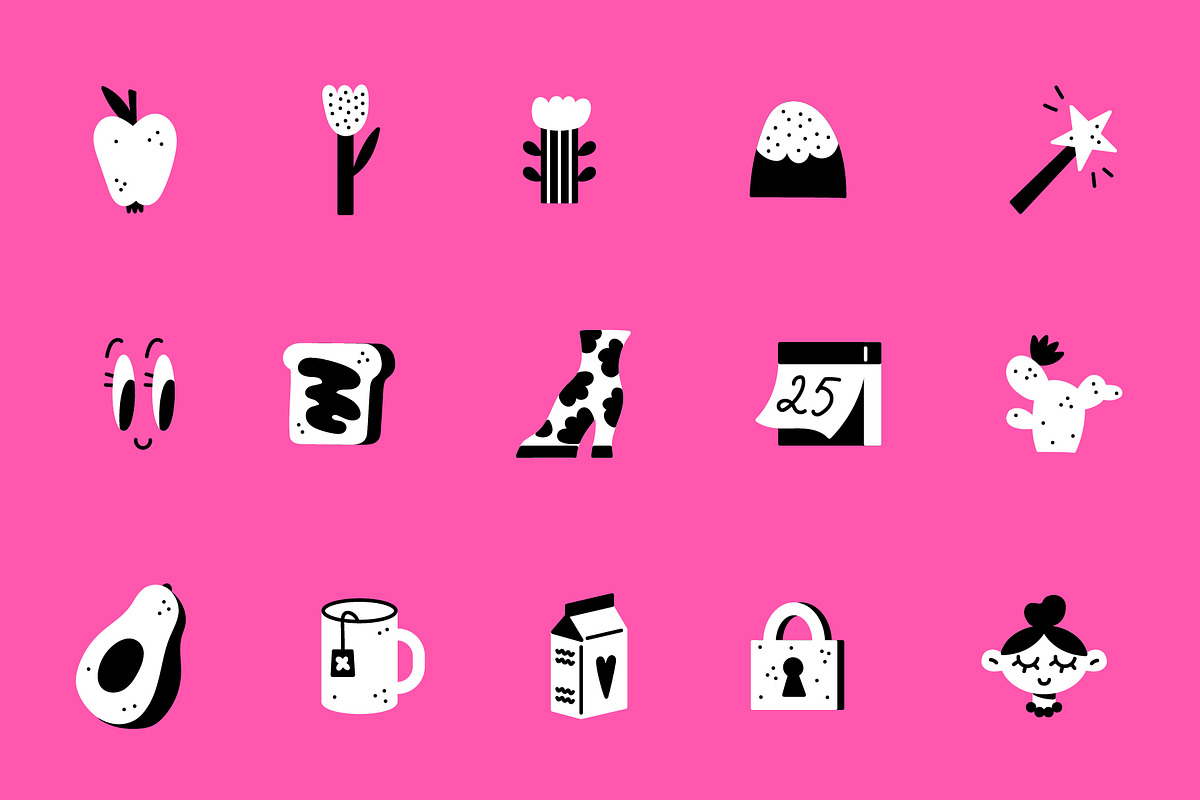 CUTE! Vector Doodle Set, an Illustration by katieromanoff_art (Photo 8 of 11)