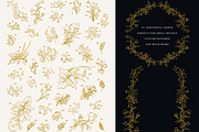 Gold Chinoiserie Floral Clipart Pack, a Decorative Illustration by Century Library (Thumbnail 4 of 11)