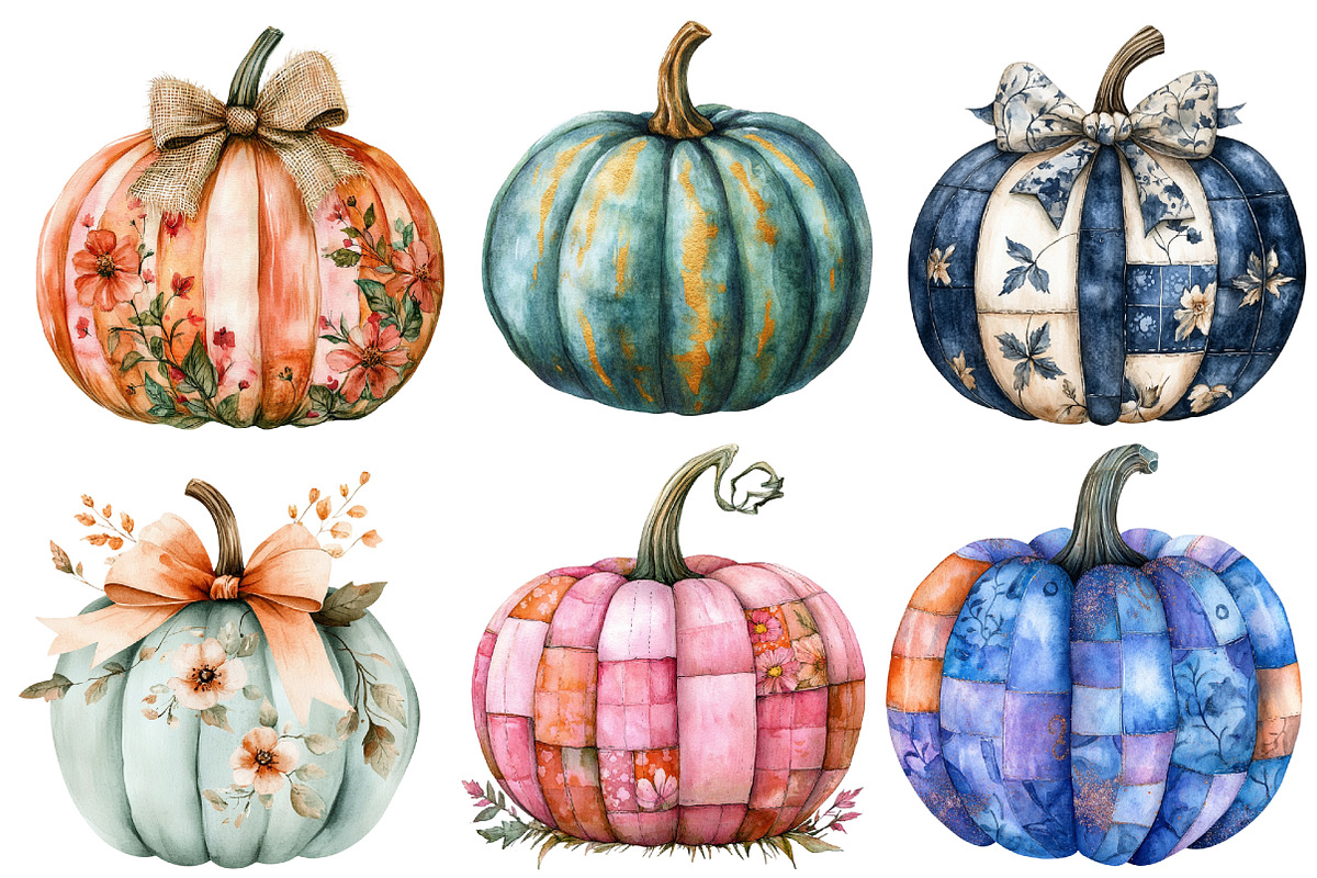 Whimsy Pumpkin Clipart, an Illustration by Designworld (Photo 4 of 6)