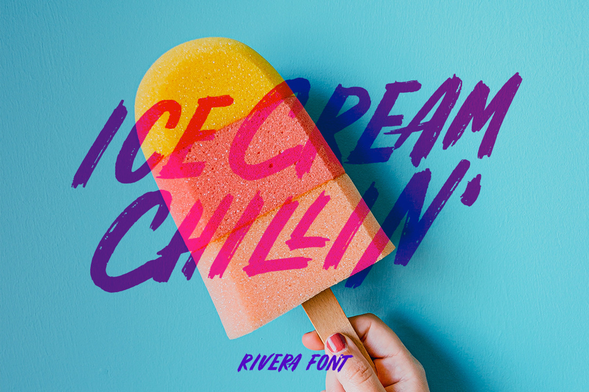 Rivera Brush Font, a Script Font by Shinko Art Studio (Photo 5 of 9)