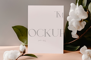 5x7 Invitation Mockup Boho Card Mock