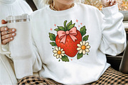 Strawberry Flower Pink Coquette Bow, an Illustration by Sublimation Artist (Thumbnail 8 of 9)