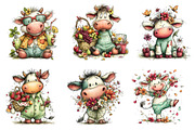 Whimsical Summer Cow Clipart, an Illustration by Dream Creation (Thumbnail 5 of 7)