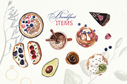 Breakfast Flatlay Collection, a Food Illustration by Scarlet Heath Art (Thumbnail 3 of 12)