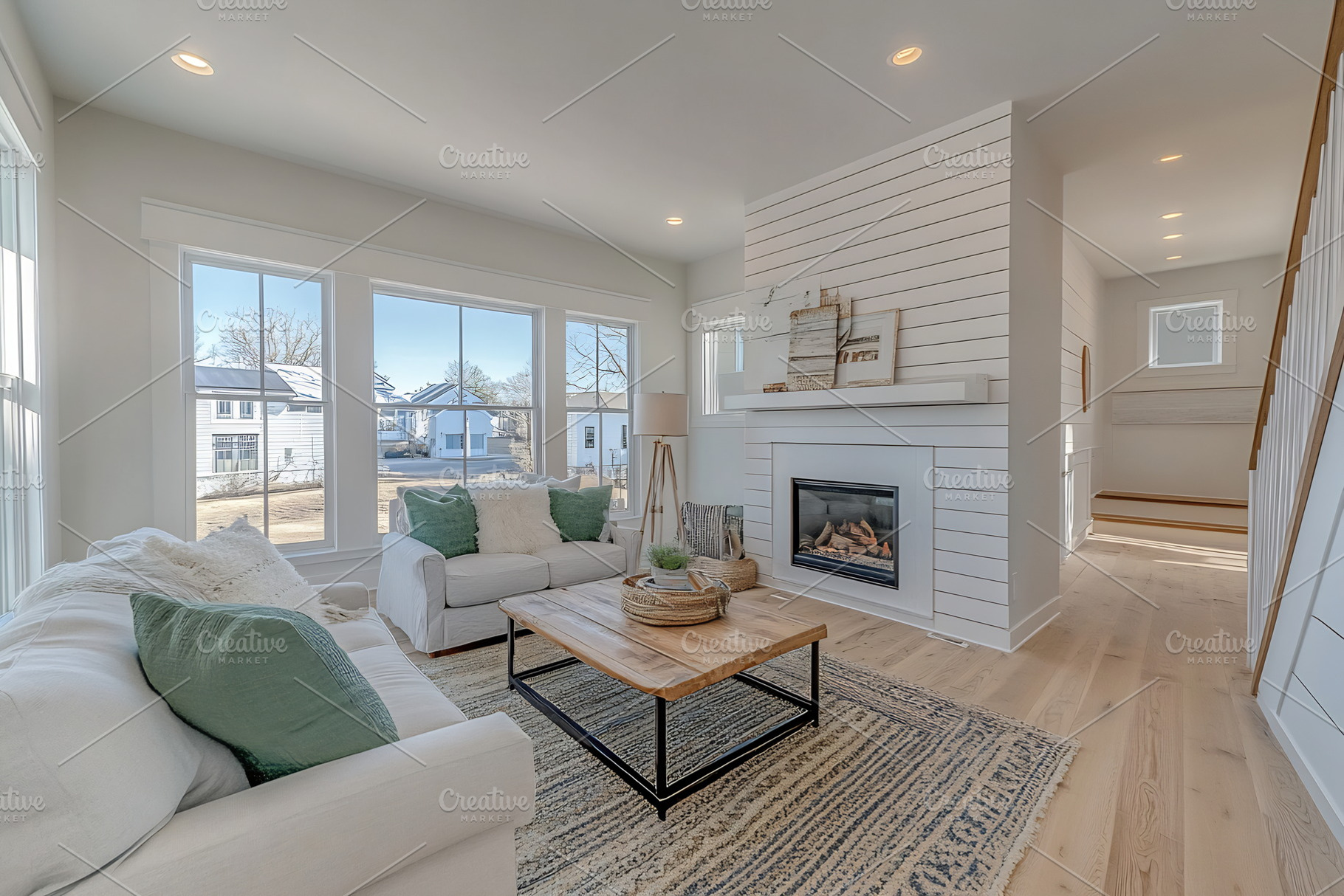 Cozy living room with modern decor, a Photo by Beautiful things