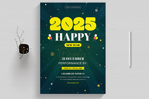 Happy New Flyer Layout, a Flyer Template by MightyDesign
