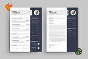 Modern Resume CV Template Design, a Resume Template by PixelStudio (Thumbnail 1 of 3)