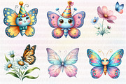 Watercolor Spring Butterfly Clipart, an Illustration by CreationArt (Thumbnail 5 of 5)