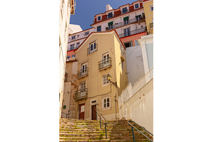 Old Stairway and Buildings in Lisbon, an Architecture Photo by kavalenkava