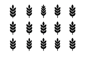 Black leaf silhouettes arranged in a, an Illustration by ZinetroN