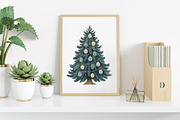 Watercolor Funny Christmas Clipart, an Illustration by Canvas Craft (Thumbnail 6 of 7)