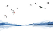 Sumi-e ink painting. Minimalism., an Illustration by Elina_Li (Thumbnail 17 of 38)