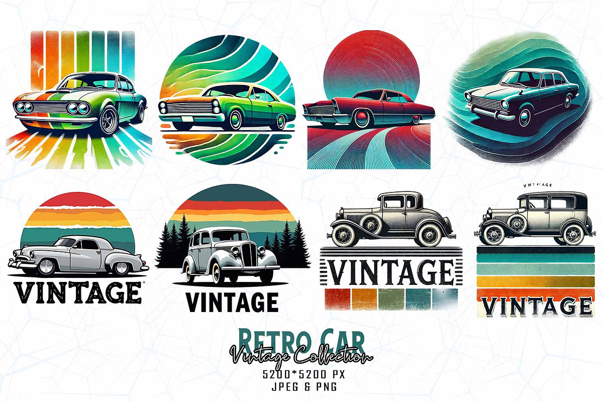 80 Groovy Vintage Car Lover T-shirt, an Illustration by Sofia's Fashion (Photo 4 of 9)