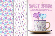 Sweet Spring Watercolor Collection, an Illustration by TanataDesign (Thumbnail 5 of 9)