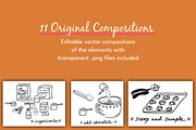 Baking Cookies Illustrations, a Food Illustration by AJ Doodles (Thumbnail 3 of 16)