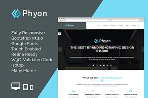 Phyon - HTML5 Responsive Template, a Bootstrap Template by Jewel Theme