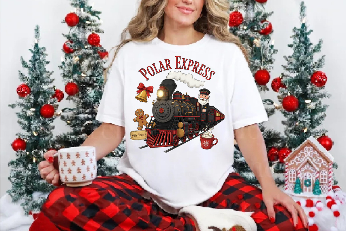 Christmas Train Conductor Design, an Illustration by DreamArtGraphic (Photo 2 of 5)